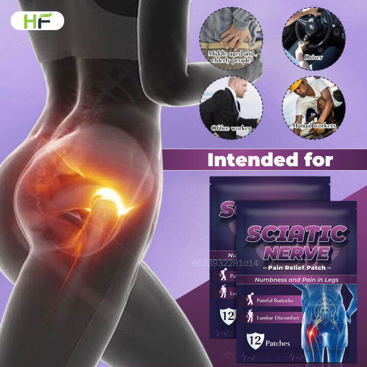 12pcs Sciatic Nerve Acupoint Stickers Self-Heat Fast Acting Stickers ...