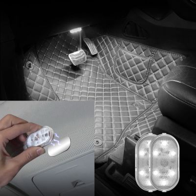 2PCS LED Car Interior Lights LED Usb Lamp Car Environment Light Foot Lighting In The Car Reading Touch LED Interior Car Light Bulbs  LEDs HIDs