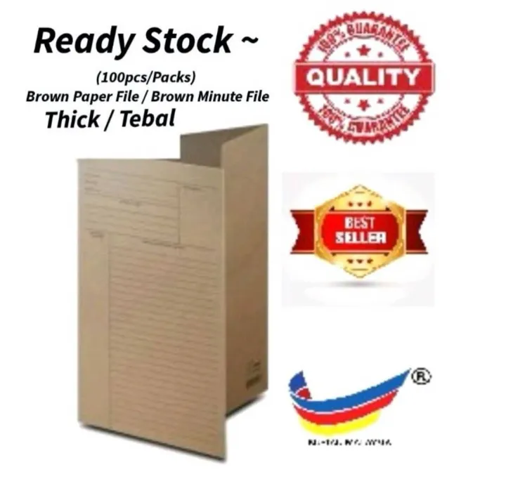 Kraft Brown Paper File Thick/Tebal 100pcs/pack Lazada