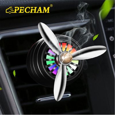 【DT】  hotSmell Mini LED Air Freshener Car Perfume Conditioning Alloy Auto Vent Outlet Clip Fresh Fragrance Aromatherapy Atmosphere Light