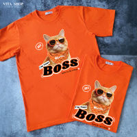 เสื้อยืดฤดูร้อน เสื้อคำพูด แมว Im your boss เสื้อยืด ผ้าคอตตอนเนื้อนุ่ม ใส่สบาย พร้อมส่งเสื้อยืดพิมพ์ลาย