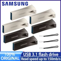 Samsung แฟลชไดร์ฟ USB ดั้งเดิม100% ขนาด64กิกะไบต์128กิกะไบต์256กิกะไบต์ USB 3.1มินิไดร์ฟปากกาความเร็วสูงอุปกรณ์จัดเก็บแฟลชไดร์ฟ USB 400เมกะไบต์/วินาที