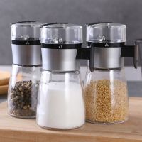 hotx【DT】 Push-type Dispense Pepper Shaker Spice Bottle Jar Push Type Can Seasoning Gadgets