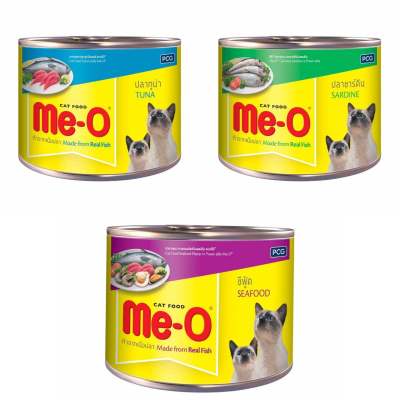 Me-O (มี-โอ) 185 กรัม*48กระป๋อง แบบกระป๋อง อาหารเปียกแมว