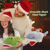 Shark Hand Puppet Crocodile Plush Puppet Animal Hand Puppet Toy Crocodile Plush Hand Puppet with Movable Open Mouths Educational Toy latest