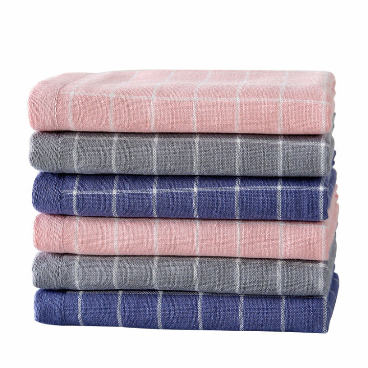 34x34cm-gauze-plaid-square-towel-cotton-soft-and-absorbent-double-sided-terry-face-wash-towels