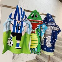 【DT】hot！ Cartoon Child Kid Hooded Cloak Infant Bathrob Baby Robe Cotton Boy Beach Cape Newborn Wrap Blanket