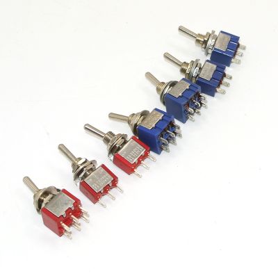 5pcs Toggle Switch Mini Switches 2 Position 3 Position Latching Switch MTS-102/103/202/203 ON-ON SPDT ON-OFF -ON SPDT DPDT
