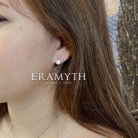 Eramyth Jewelry : ต่างหู ปักก้าน เงินแท้ 92.5 ประดับด้วยมุกแท้และฝังเพชรสวิส CZ SLE-0107-R99 (พร้อมส่ง)