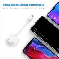 2 in 1 Dual Type-C Adapter Earphone Audio Charge Cable For Android