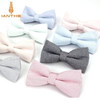 ☽♛ Brand New Men Fashion Bow Tie Cotton Butterfly Cravat Red Blue Pink Solid Kids Bowtie Tuxedo Parent Children Bows Male Butterfly