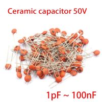 100pcs Ceramic capacitor 50V 1pF   100nF 0.1uF 104 4.7PF 10PF 22PF 33PF 47PF 100PF 101 220PF 10NF 330PF 470PF 1NF 103 47NF 473