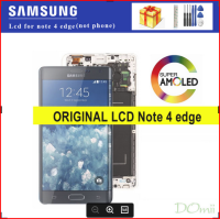 100% ต้นฉบับ5.6 "AMOLED จอ LCD สำหรับ SAMSUNG Galaxy Note 4ขอบ N915 N9150หน้าจอสัมผัส N915F อะไหล่ประกอบดิจิไทเซอร์