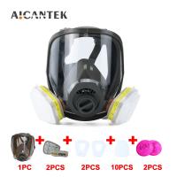 3-Port Chemical Gas Mask 6800 17/29 in 1 Dustproof Respirator Paint Pesticide Spray Full Face Filters For Laboratory Welding