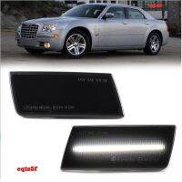 ไฟซีน่อนสีขาวเครื่องหมายด้านหน้า LED 2ชิ้นสำหรับ Chrysler 300 2005-2014เลนส์ Smoke ไฟเลี้ยวไฟขับรถ Eqtz5f หลอดไฟ