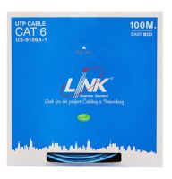 LAN CABLE (สายแลน) LINK (US-9106A-1) CAT 6 UTP 250MHz (100 M./BOX.) BLUE