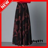 qkq971 Skirts For Women,Floral A-Line Long High-Waisted Thin Split Skirt