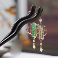 【CW】 1pcs Creative Classical Retro Wooden Hairpin Pendant Decor Hair Stick Hanfu Cheongsam Headdress Accessories Women Girl Gift