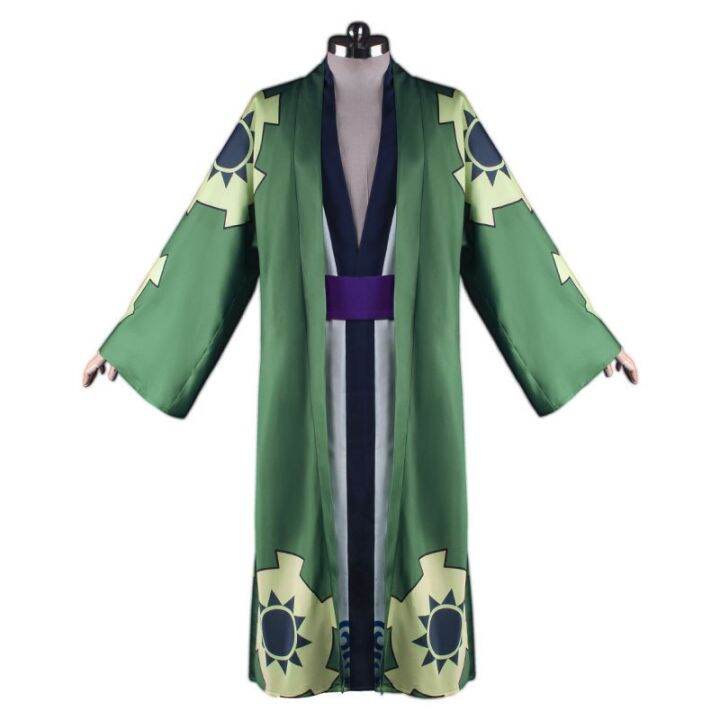 One Piece Samurai Ryuma Cos Suit Roronoa Zoro Yukata Kimono Japanese