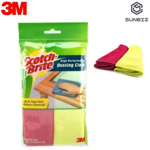 3M Scotch Brite Dusting Cloth (2 Pcs/Pack) kain Lazada