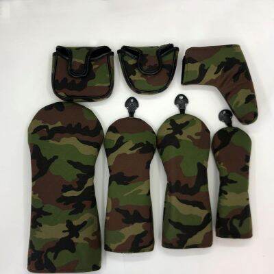 2023☄﹉▤ Golf set waterproof camouflage protection wooden clubs set straight putts semicircle