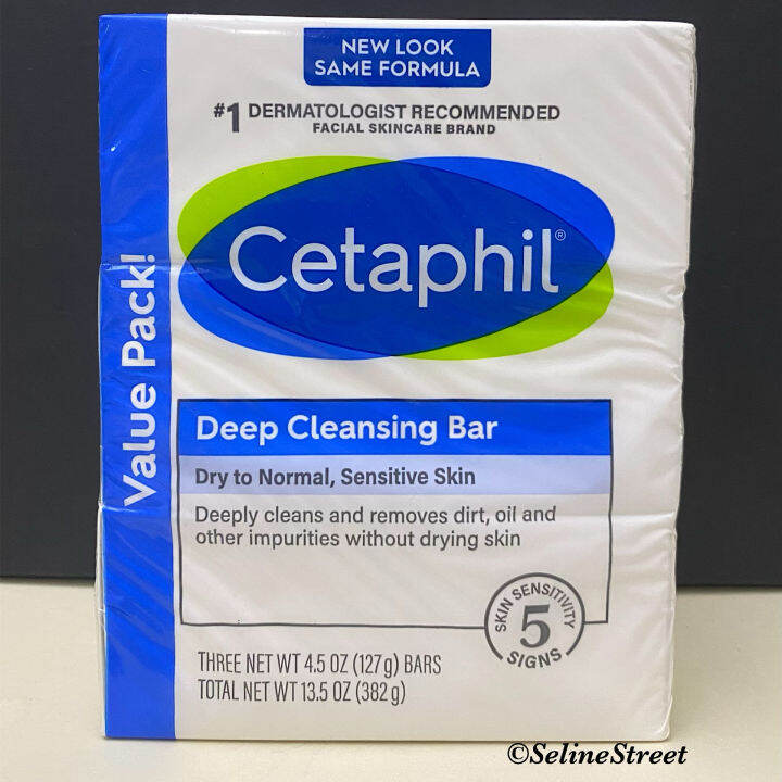 Cetaphil Deep Cleansing Bar Soaps (3 bars of 127g) Lazada PH