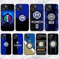 (Bishop Belle)Inter เคสโทรศัพท์คลับสำหรับ IPhone 14 13 12 11 XS X 8 7 6 Plus Mini Pro Max SE 2022ที่ครอบสีดำนิ่ม