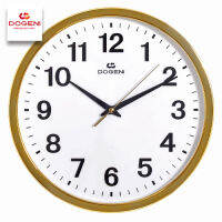 Velashop นาฬิกสแขวนผนังโดกีนี่ DOGENI Wall Clock เดินเรียบ (SWEEP MOVEMENT) ขนาด 12 นิ้ว รุ่น WNP043GD, WNP043 - ขอบสีทอง