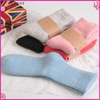 XUESHE Casual Soft Winter Warm Thicken Wool Cotton Women Socks Pure Solid