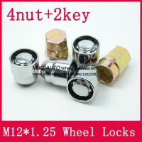 4Nuts+2keys M12x1.25 1.25 Wheel Locks Lug Nuts Anti theft Security Nut Fit For Haval H5 H6 Great Wall Wingle 3 5 6 7  LS010-06 Nails  Screws Fasteners