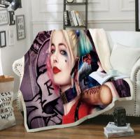 Harley Quinn 3D print fashion fleece blanket for bed bedspread Sherpa blanket