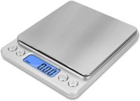 Gram Scale Digital Kitchen Scale Mini Pocket Pro Size 500g x 0.01g Stainless Steel Platform for Cooking Baking Jewelry Weight Luggage Scales