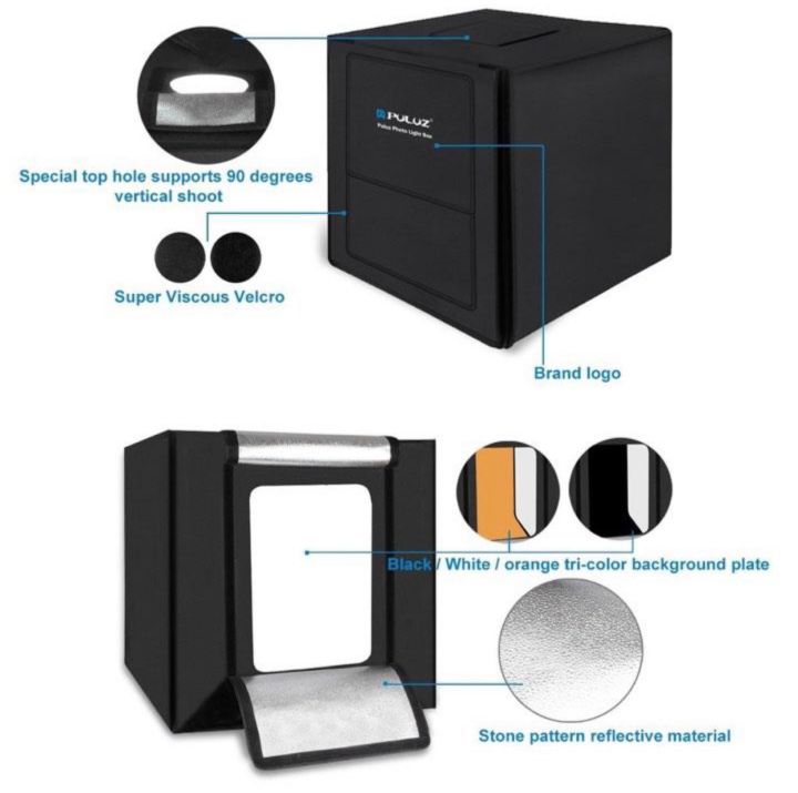 puluz-กล่องไฟถ่ายภาพ-light-box-80cm-สตูดิโอถ่ายภาพ-กล่องถ่ายรูปสินค้า-กล่องสำหรับถ่ายภาพสินค้า-พร้อมไฟ-led-ปรับไฟได้