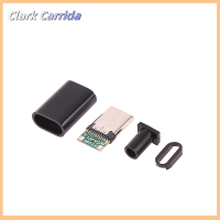 Clark Carrida อุปกรณ์เชื่อมสาย Usb3.1ชนิด C 2ชิ้นชนิด C 3A/5A แบบเร็วปลั๊กตัวผู้กระแสสูงเชื่อมขั้วไฟฟ้าสำหรับข้อมูลแบบทำมือ