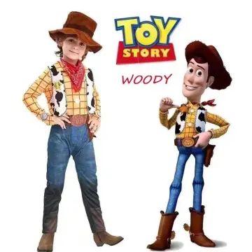 Toy Story Woody Costume Disney Adults Mens Fancy Dress Cowboy + Wild  Western Hat