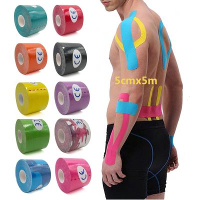 【LZ】 4 Size Tapes Kinesiology Tape Athletic Recovery Medical Roll Self Adherent Wrap Taping Muscle Pain Relief Knee Pads Tape Roll