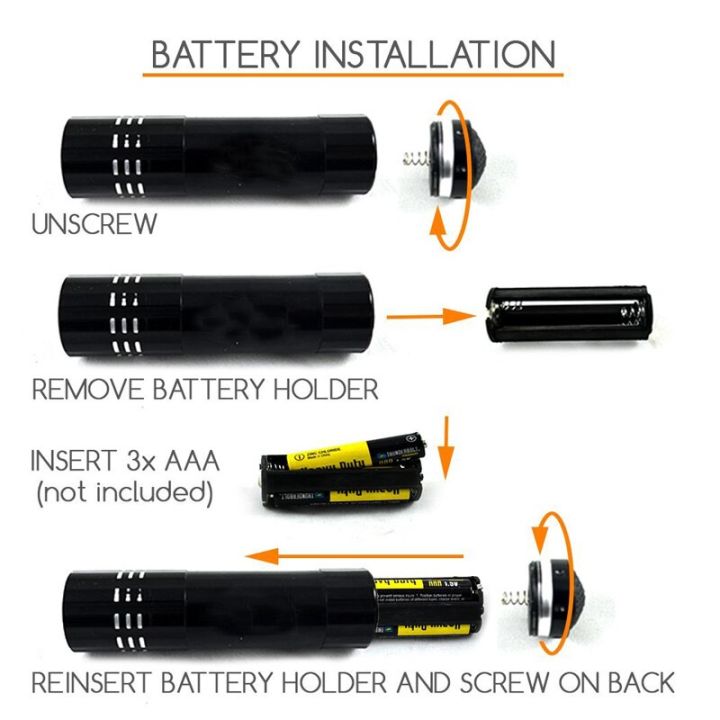 black-mini-aluminum-uv-ultra-violet-9-led-flashlight-torch-light-lamp-rechargeable-flashlights