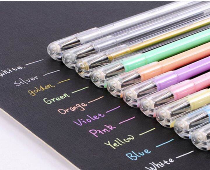 1pc-pentel-k110-k108-hybrid-shiny-colour-two-color-mixed-glitter-gel-pen-milk-color-0-8-1-0mm-card-decorative-painting-design