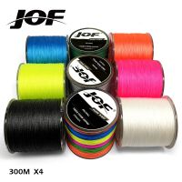 JOF ยี่ห้อ X4 300เมตรถัก PE สายการประมงซุปเปอร์แข็งแกร่ง4เส้นปลาลวดสำหรับตกปลาทะเลปลาคาร์พยี่ห้อปลาเชือกสาย Peche