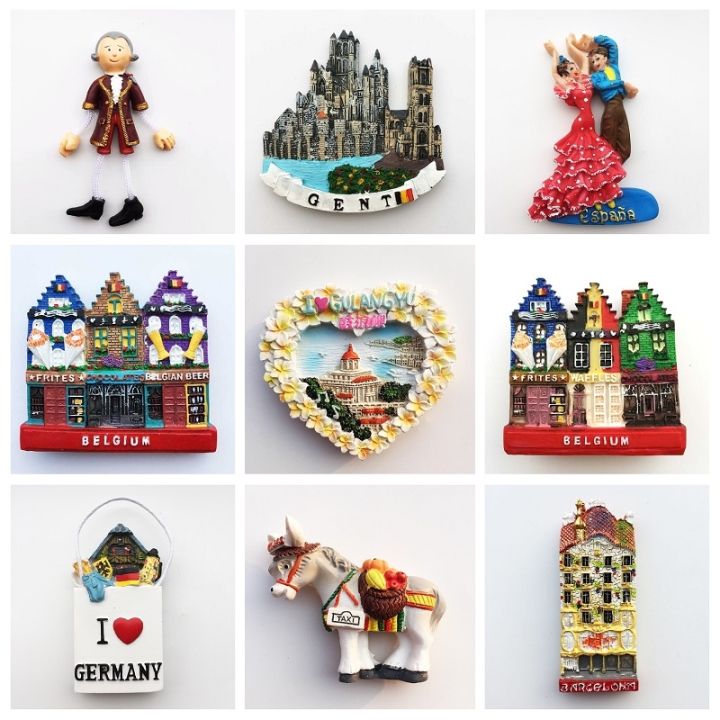 resin-fridge-magnet-souvenir-belgium-spain-germany-mozart-vienna-austria-china-japan-turkey-new-york-refrigerator-stickers-gift