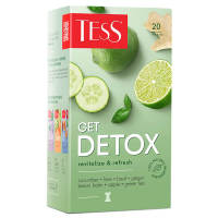 TESS Get Detox 20пак.Зеленый с ароматом лайма и зеленого огурца