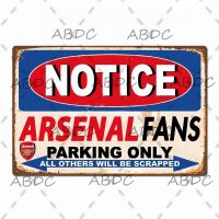 Tanlinxin Vintage Arsenal แฟนที่จอดรถเพียงโลหะดีบุกป้าย-โปสเตอร์สนุกสำหรับ Farmhouse Home Wall ตกแต่ง