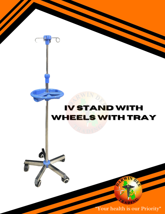 IV POLE WITH WHEELS WITH TRAY Lazada PH