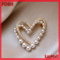 PDBH Fashion Store เข็มกลัดติดคริสตัลคลาสสิครูปหัวใจ,เข็มกลัดผ้าพันคอหัวใจคริสตัลเข็มกลัด Syal Sutra เข็มกลัด