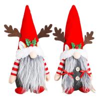 Deer Plush Gnome Creative Plush Faceless Doll Ornaments for Christmas Reusable Handmade Tomte Swedish Gnome Multifunctional Happy Christmas Gnomes Ornaments for Fireplace Wall welcoming