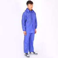 Rain Suit Split Thickened Coat Pant Non Disposable Raincoat Button Closure Gathered Cuffs Rain Wear