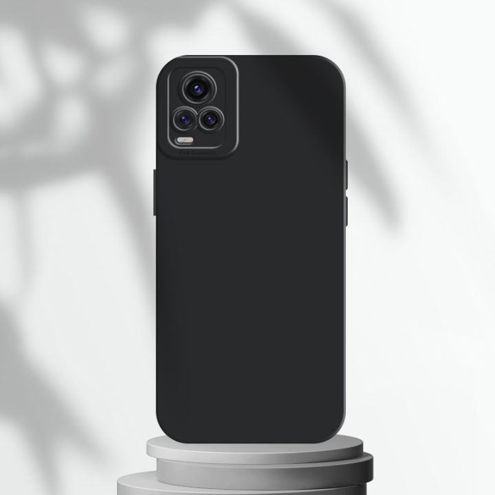 เคสvivo-v20-pro-square-soft-ซิลิโคนคลุมทั้งหมดกล้องกันกระแทกเคสป้องกันยางฝาหลังเคสโทรศัพท์แบบนุ่มสำหรับช