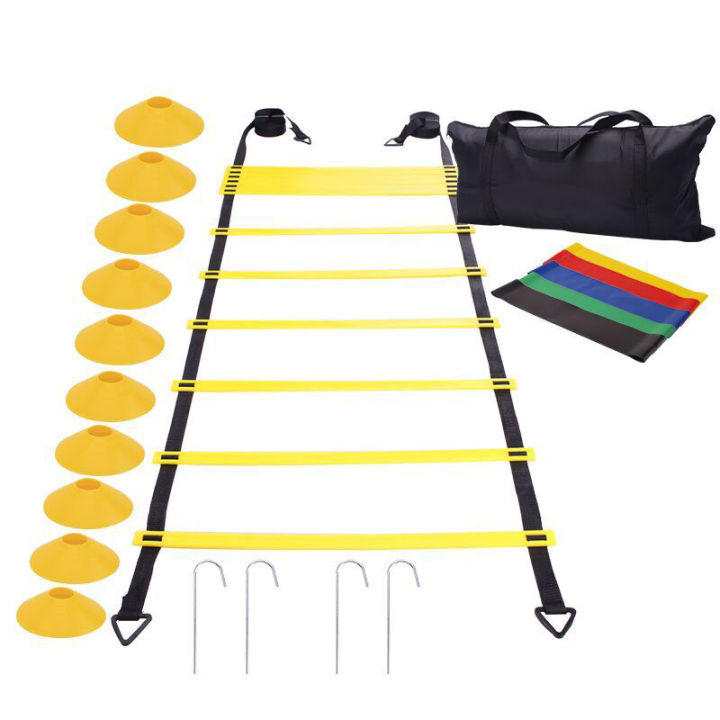 footwork-fitness-set-soccer-football-speed-agility-training-ladder-marker-disc-resistance-parachute-rope-skipping-equipment-kit