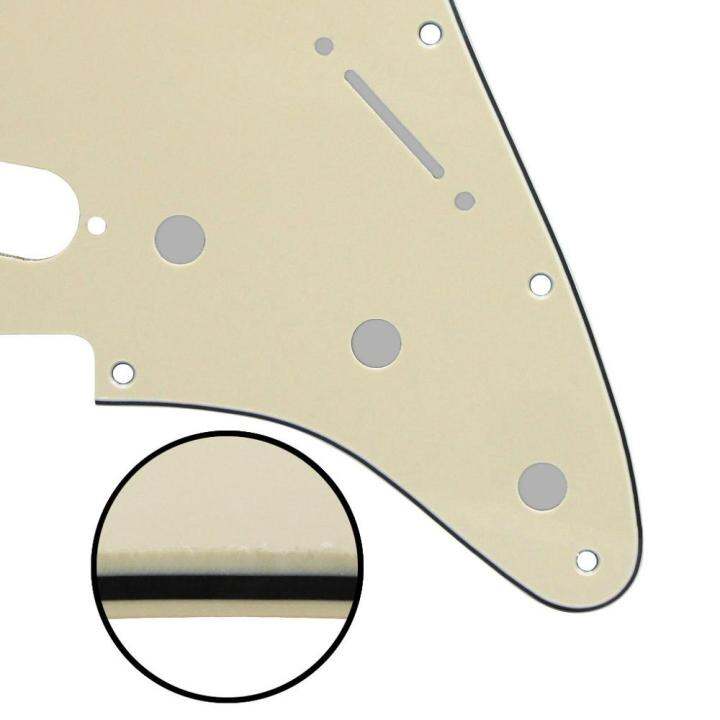 fleor-set-of-11-hole-strat-guitar-pickguard-pick-guard-sss-scratch-plate-3ply-with-screws-for-guitar-accessories