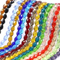 【YF】♝✁  3x5/4x6/6x8/8x11mm Glass Rice Beads Oval Faceted Loose Beaded Making Jewelry Earing Wholesale